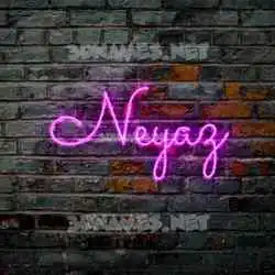 neyaz in Pink Neon style - 3D name wallpaper