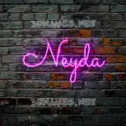neyda in Pink Neon style - 3D name wallpaper