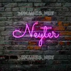 neyter in Pink Neon style - 3D name wallpaper