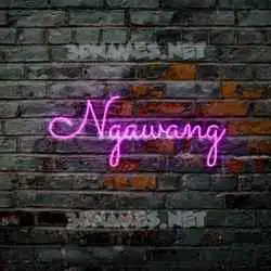 ngawang in Pink Neon style - 3D name wallpaper
