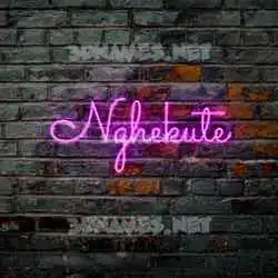 nghekute in Pink Neon style - 3D name wallpaper