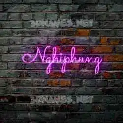 nghiphung in Pink Neon style - 3D name wallpaper