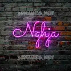 nghja in Pink Neon style - 3D name wallpaper