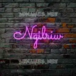 ngilriw in Pink Neon style - 3D name wallpaper