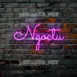 ngoctu in Pink Neon style - 3D name wallpaper