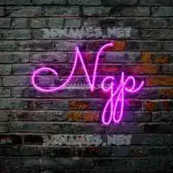 ngp in Pink Neon style - 3D name wallpaper
