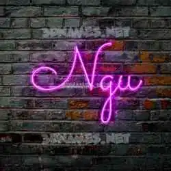 ngu in Pink Neon style - 3D name wallpaper