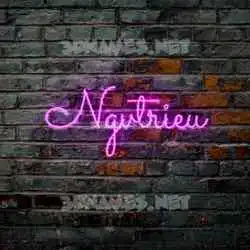 ngvtrieu in Pink Neon style - 3D name wallpaper