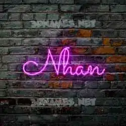 nhan in Pink Neon style - 3D name wallpaper