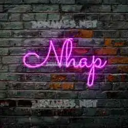 nhap in Pink Neon style - 3D name wallpaper