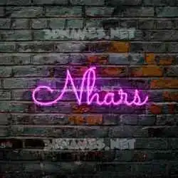 nhars in Pink Neon style - 3D name wallpaper