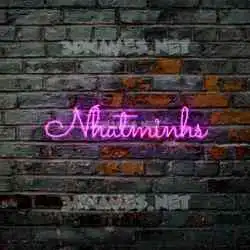nhatminhs in Pink Neon style - 3D name wallpaper