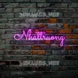 nhattruong in Pink Neon style - 3D name wallpaper