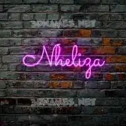nheliza in Pink Neon style - 3D name wallpaper