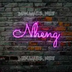 nheng in Pink Neon style - 3D name wallpaper