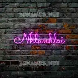 nhlanhlai in Pink Neon style - 3D name wallpaper