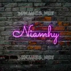 niamhy in Pink Neon style - 3D name wallpaper