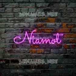 niamot in Pink Neon style - 3D name wallpaper