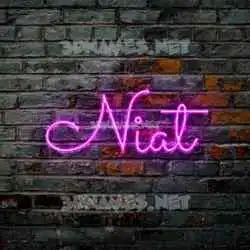 niat in Pink Neon style - 3D name wallpaper