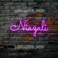 niazali in Pink Neon style - 3D name wallpaper