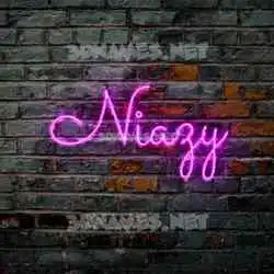 niazy in Pink Neon style - 3D name wallpaper