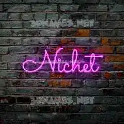 nichet in Pink Neon style - 3D name wallpaper