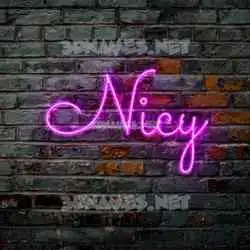 nicy in Pink Neon style - 3D name wallpaper