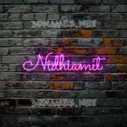 nidhiamit in Pink Neon style - 3D name wallpaper