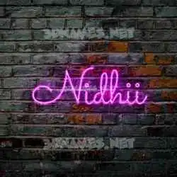 nidhii in Pink Neon style - 3D name wallpaper