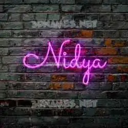 nidya in Pink Neon style - 3D name wallpaper