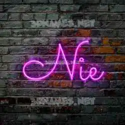 nie in Pink Neon style - 3D name wallpaper