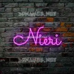 nieri in Pink Neon style - 3D name wallpaper