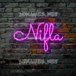 nifla in Pink Neon style - 3D name wallpaper