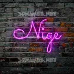 nige in Pink Neon style - 3D name wallpaper