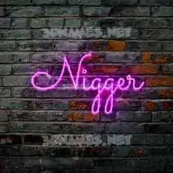 nigger in Pink Neon style - 3D name wallpaper