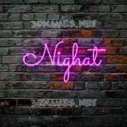 nighat in Pink Neon style - 3D name wallpaper