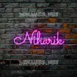 niharik in Pink Neon style - 3D name wallpaper