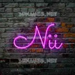 nii in Pink Neon style - 3D name wallpaper