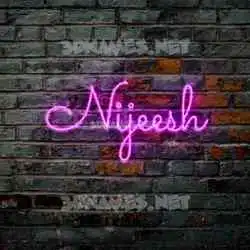 nijeesh in Pink Neon style - 3D name wallpaper