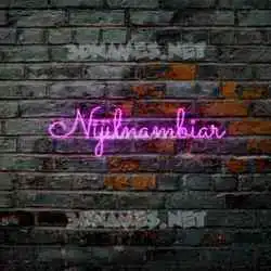 nijilnambiar in Pink Neon style - 3D name wallpaper