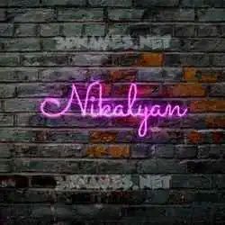 nikalyan in Pink Neon style - 3D name wallpaper