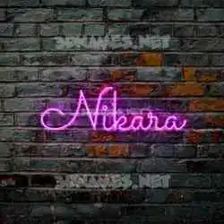 nikara in Pink Neon style - 3D name wallpaper