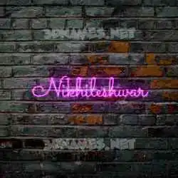nikhileshwar in Pink Neon style - 3D name wallpaper
