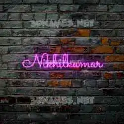 nikhilkumar in Pink Neon style - 3D name wallpaper