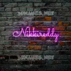 nikkireddy in Pink Neon style - 3D name wallpaper