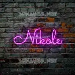 nikole in Pink Neon style - 3D name wallpaper