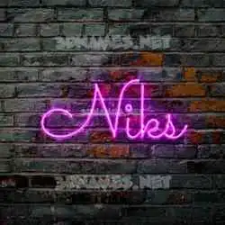 niks in Pink Neon style - 3D name wallpaper
