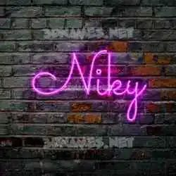 niky in Pink Neon style - 3D name wallpaper
