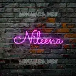 nileena in Pink Neon style - 3D name wallpaper