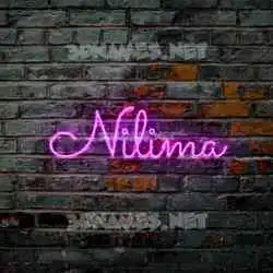 nilima in Pink Neon style - 3D name wallpaper